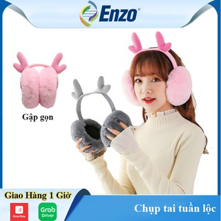 Bông Chụp Tai Lông Thú Có Sừng Tuần Lộc, Siêu Cute, Giữ Ấm Cho Những Người Cô Đơn Mùa Đông Không Có Người Yêu