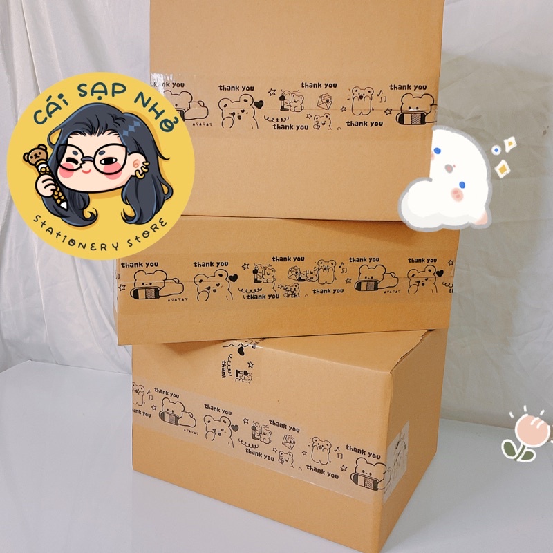 Băng keo gói hàng họa tiết hoạt hình dễ thương