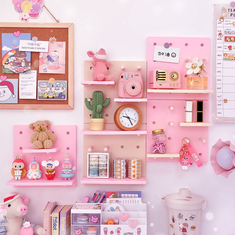 Kệ Bảng Pegboard Mini dán tường Trang Trí Nhựa Cao cấp BG39