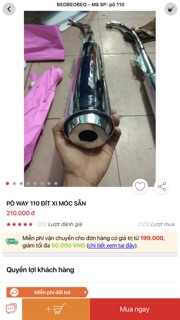 Pô way 110 êm đít đen