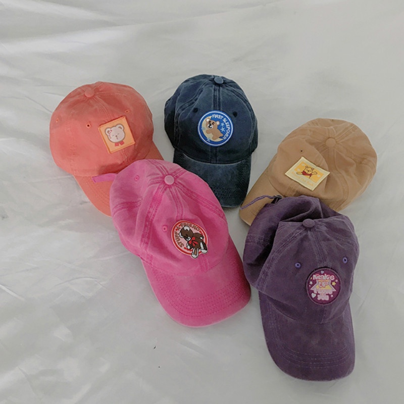 Mũ Lưỡi Trai Thêu Họa Tiết Hoạt Hình Phong Cách Hàn Quốc 19091