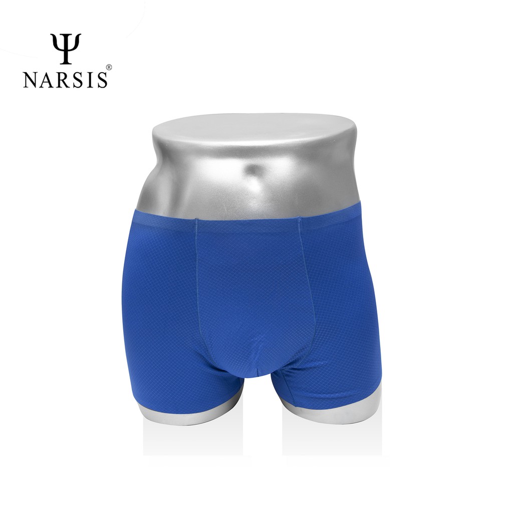 Quần lót nam boxer Narsis F9026 chất Cotton Rayon Mix 5% SP màu xanh