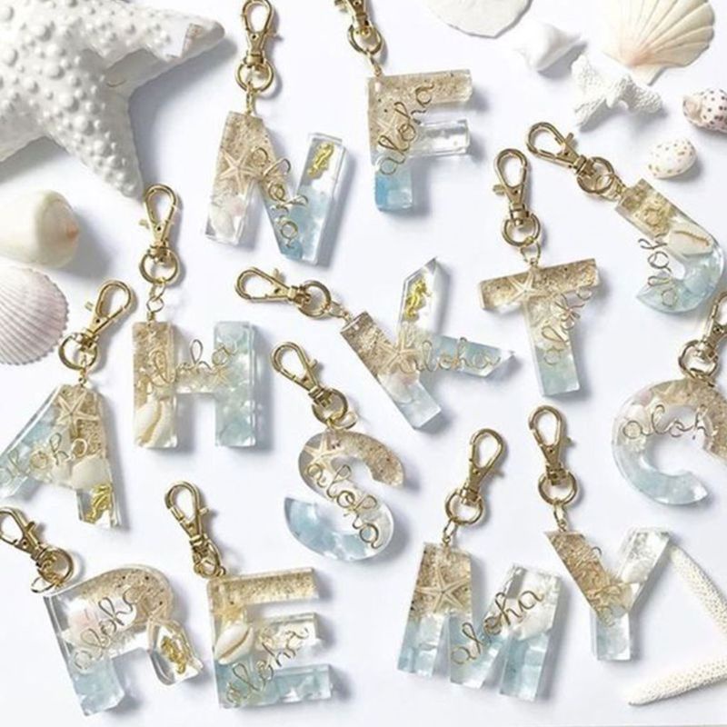 Khuôn Silicone Làm Móc Khóa Hình Chữ Cái &amp; Số