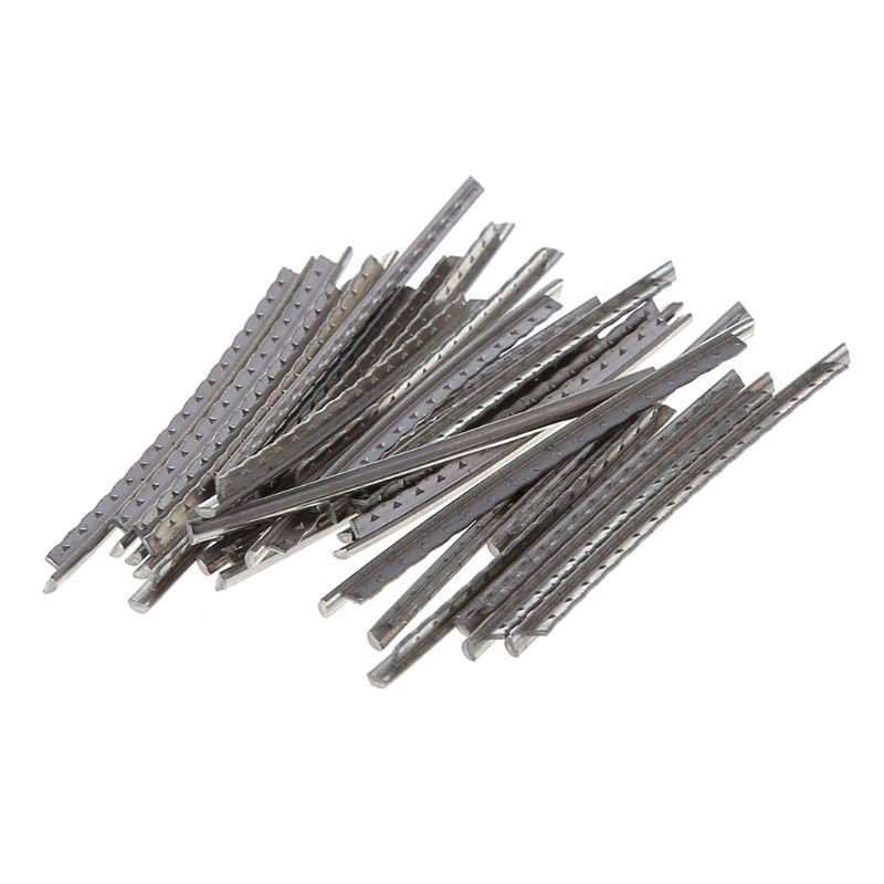 Bộ 24 phụ kiện dây phím đàn guitar acoustic cỡ 2.0mm màu ánh bạc