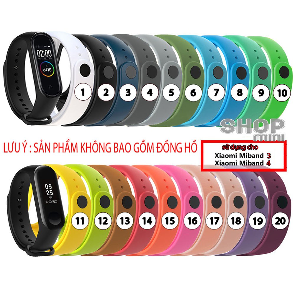 Dây Đeo Cao Su Thay Thế Cho Xiaomi Miband 3 Miband 4 Chất Lượng Cao