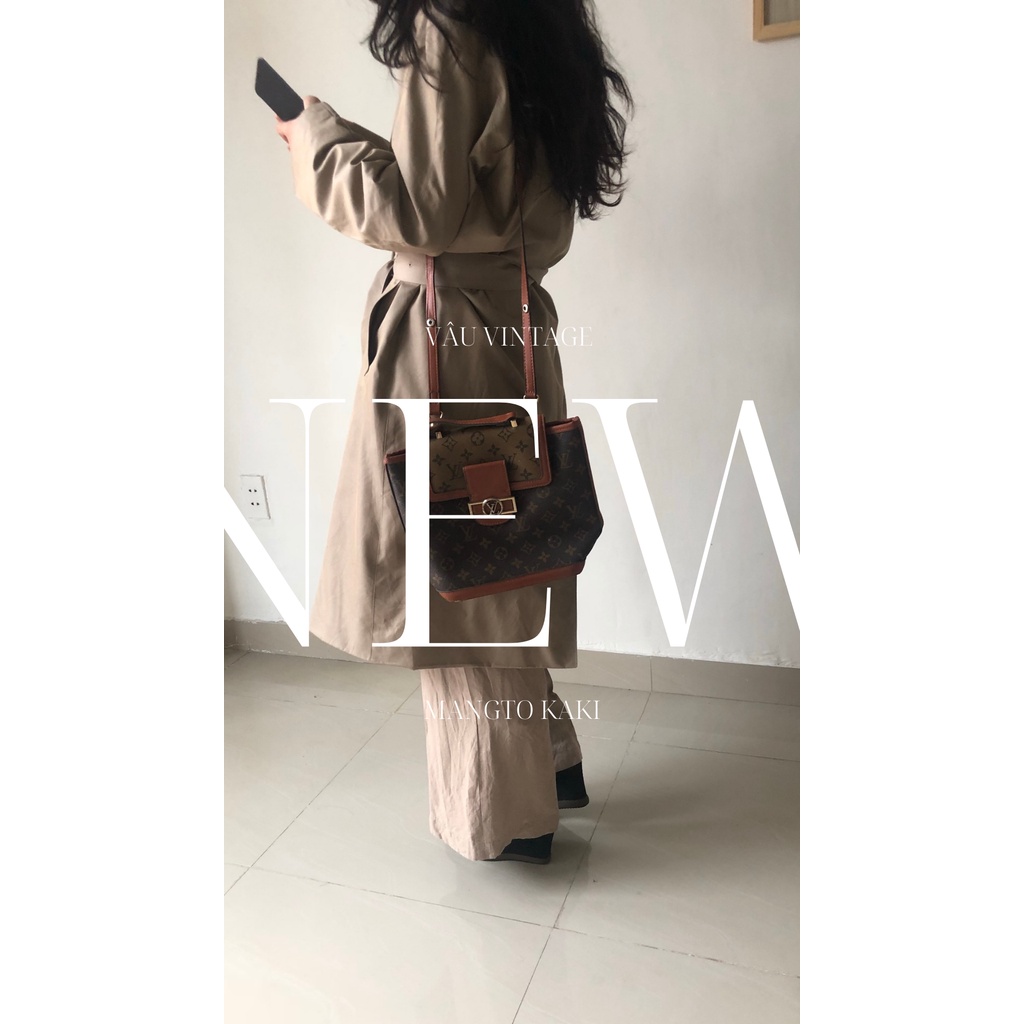 Áo mangto kaki korea- măng tô hàn- trenchcoat korea