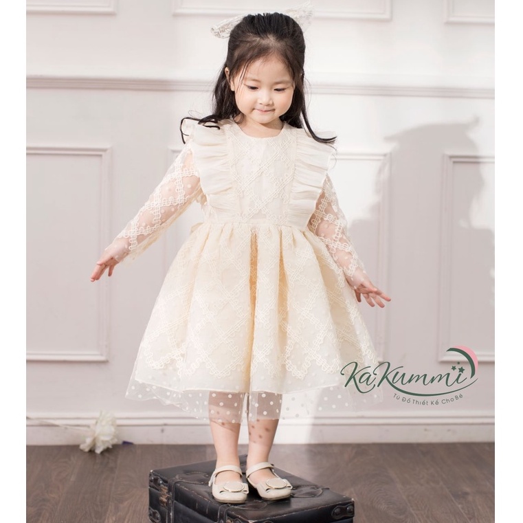 Váy công chúa dự tiệc cho bé gái 0-8 tuổi , đầm công chúa bé gái cao cấp thiết kế Kakummi