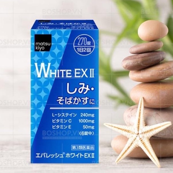 Viên uống trắng da Skin White EX II 270 viên Nhật Bản