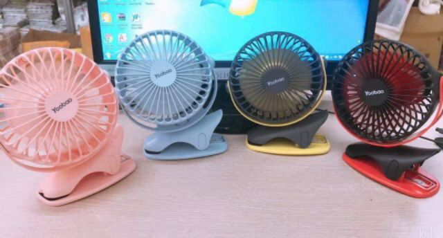 Quạt tích điện mini Yoobao Y-F04 6400mAh pin 32h kẹp xoay 720 độ
