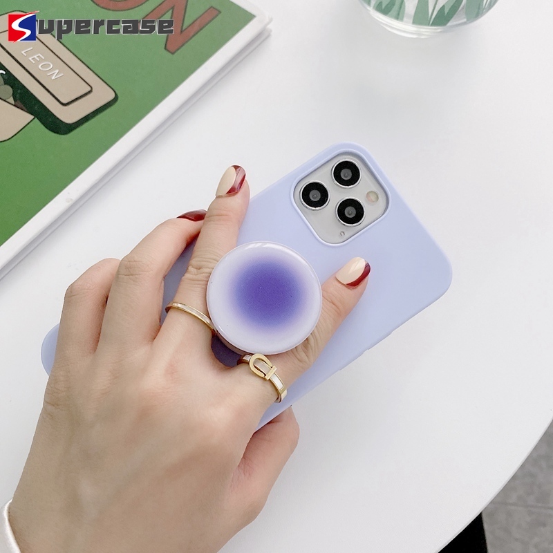 POP SOCKET Ốp Lưng Màu Gradient Có Giá Đỡ Tiện Dụng Cho Xiaomi Mi A2 Lite Redmi Note 7 6 5 Pro 7a Y3