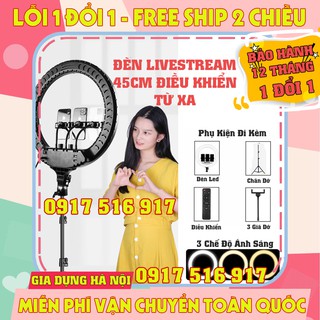 [Hàng Loại 1] Đèn LiveStream 45cm Đa Năng Điều Khiền Từ Xa Kèm Chân và 3 Kẹp Điện Thoại - BH 12 tháng