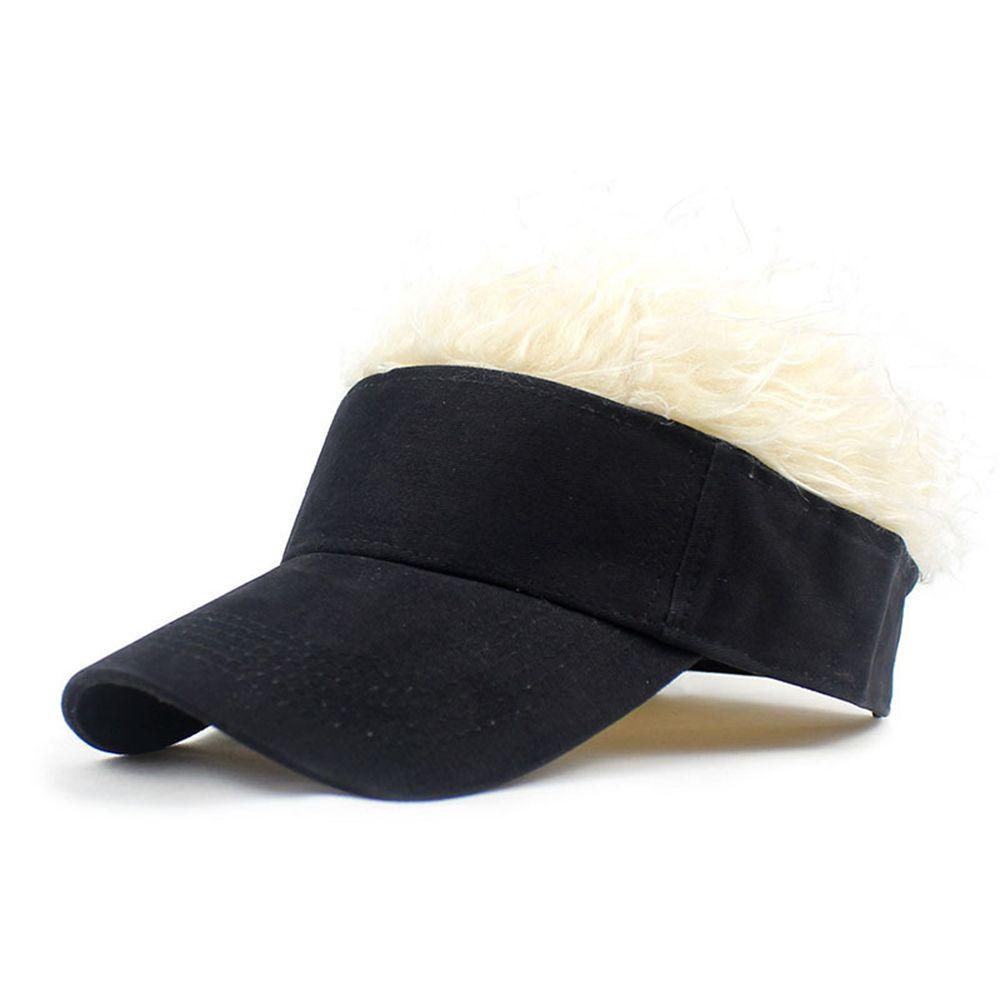 EUCA Bộ Tóc Giả Ngắn + Mũ Lưỡi Trai Cotton Phong Cách Hip Hop Cá Tính