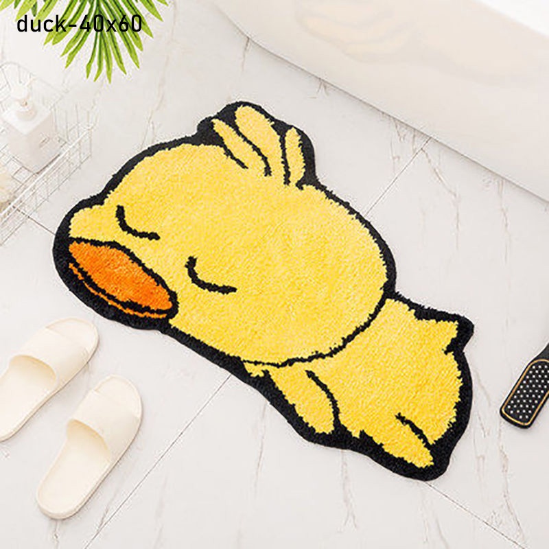 Thảm chùi chân MENGNI thấm hút tốt họa tiết hoạt hình dễ thương