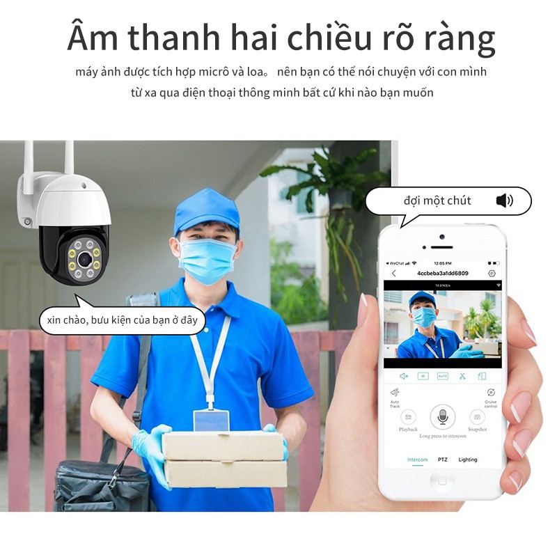 Loosafe Outdoor PTZ Full HD 1080P Camera quan sát không dây ngoài trời mái vòm Onvif Camera IP an ninh | BigBuy360 - bigbuy360.vn