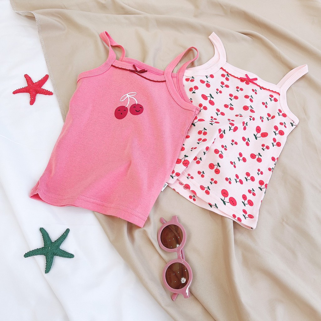 [Mã WASTUP giảm 10% tối đa 30K đơn 99K] SET 2 ÁO 2 DÂY CHERRY QUẢNG CHÂU CHO BÉ GÁI CỰC XINH | BigBuy360 - bigbuy360.vn