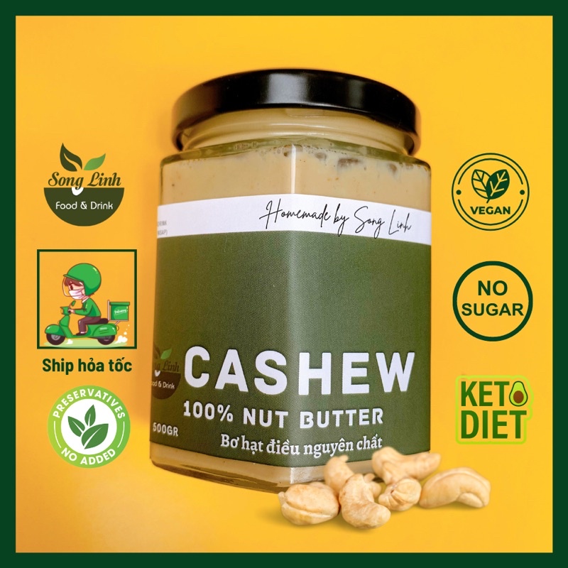 BƠ HẠT ĐIỀU GIẢM CÂN KHÔNG ĐƯỜNG SONG LINH CASHEW BUTTER