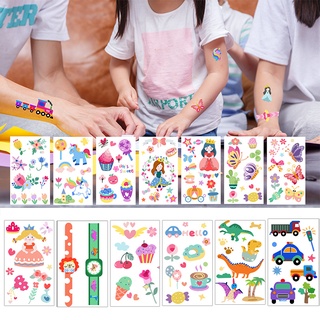 Set 10 Tấm Hình Xăm Dán Hoạt Hình Đáng Yêu Cho Trẻ Em