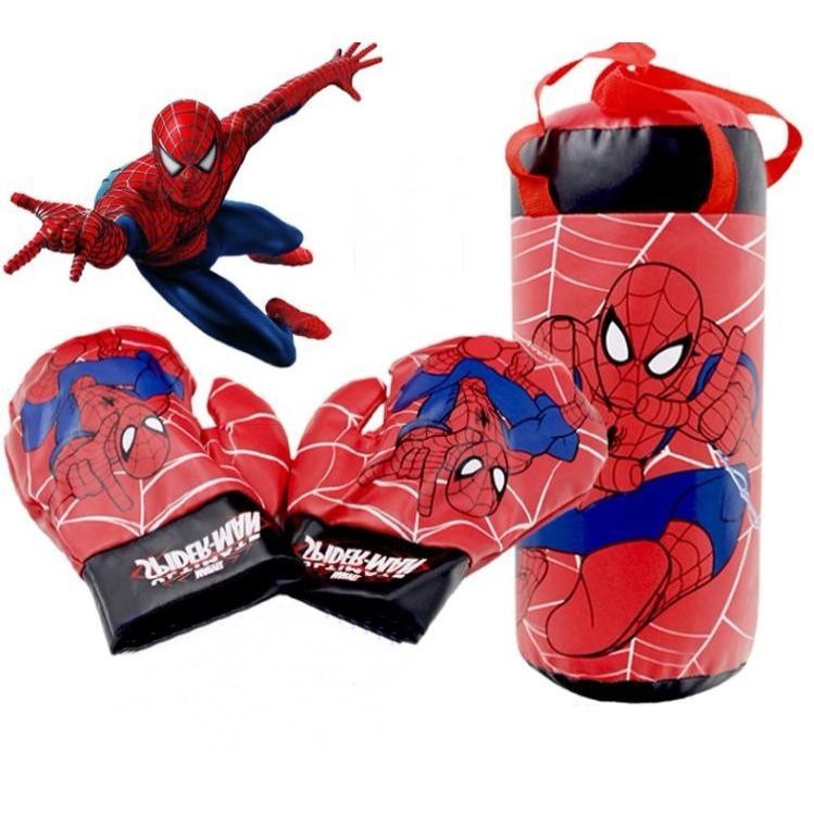 Túi Đấm Bốc Boxing Người Nhện + 2 Găng Tay Đấm Boxing Spider Man Người Nhện ( LOẠI LỚN )