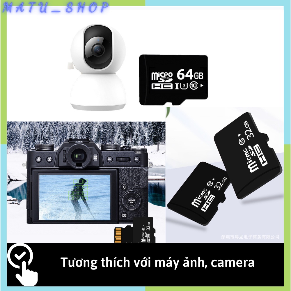 Thẻ nhớ micro sd 64gb 32gb 16gb 4gb class 10 cho điện thoại camera hành trình