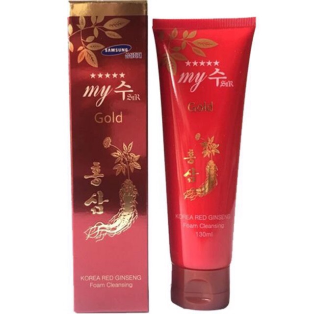Sữa Rửa Mặt Hồng Sâm Đỏ My Gold Korea Red Ginseng Foam Cleanser 130ml