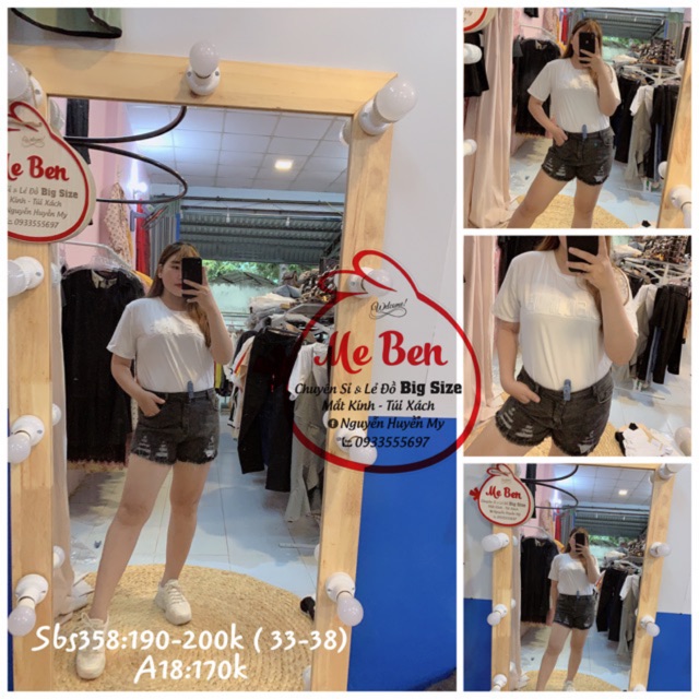 Quần Sort jean big size