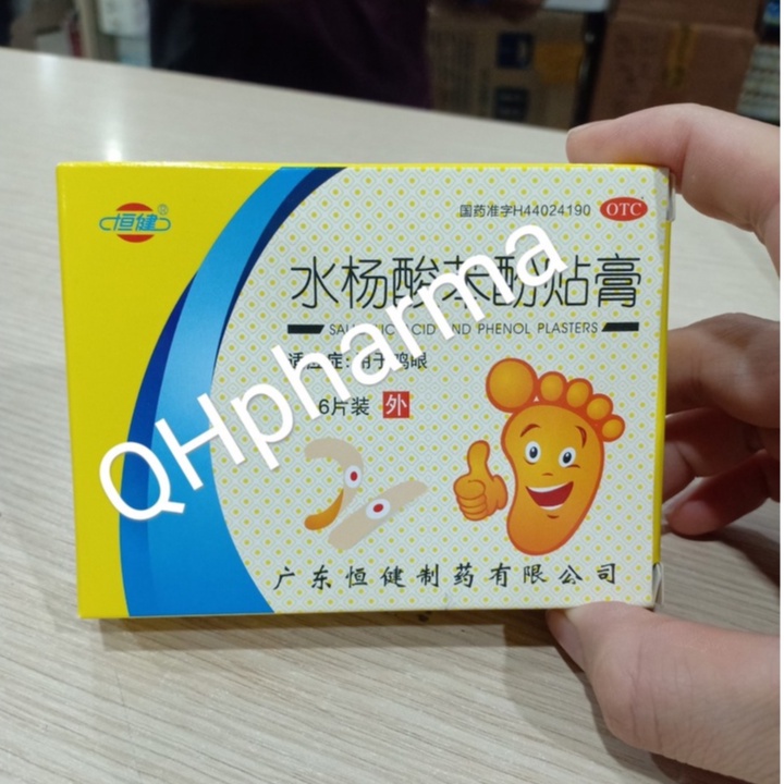 Miếng dán mụn cóc,mụn cơm,mắt cá chân hộp 6 miếng