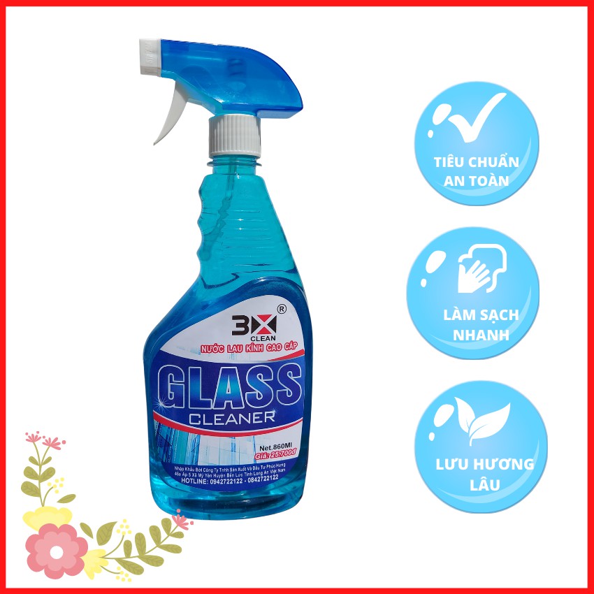 Nước Lau Kính 3x Clean Glass Cleaner 860ml thumbnail