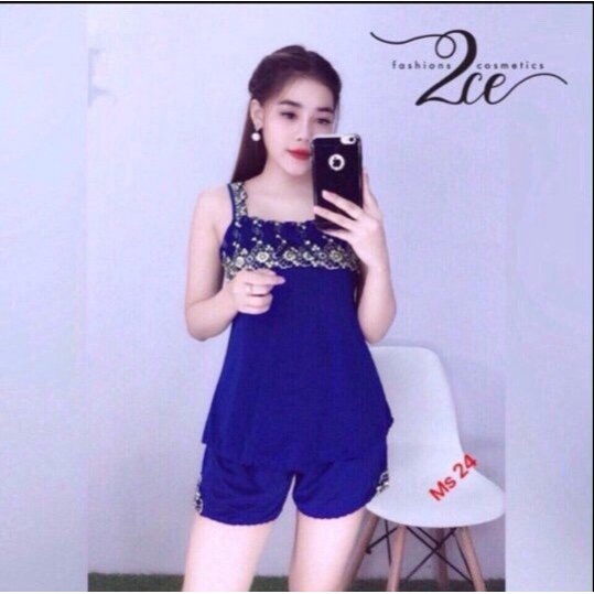 ĐỒ BỘ THUN LẠNH 3 SIZE 45-65KG HAI DÂY THỜI TRANG