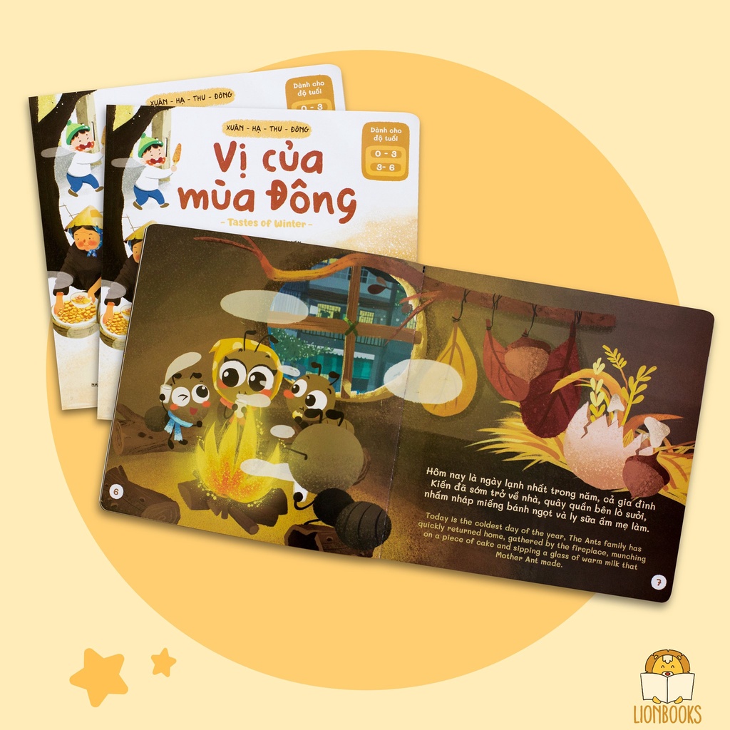 Bộ sách song ngữ Xuân Hạ Thu Đông - Dành cho bé 0 đến 6 tuổi