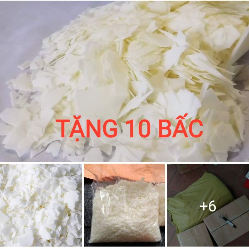 [Sỉ] Mua 1 tặng 1- Sáp đậu nành - Soy wax - nguyên liệu làm nến thơm, mỹ phẩm cao cấp handmade [DIY]