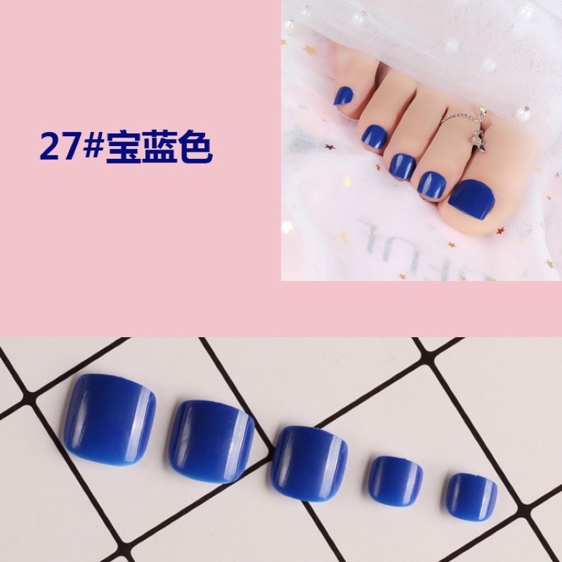 Bộ 24móng chân giả trơn xinh sắn