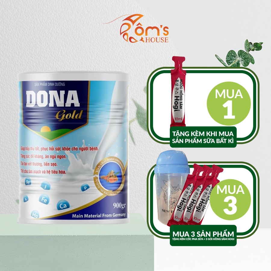 (CHÍNH HÃNG) Sữa Dinh Dưỡng Dona Gold 900g Tăng Cường Sức Khỏe, Nâng Cao Sức Đề Kháng, Gíup ăn ngon ngủ khỏe