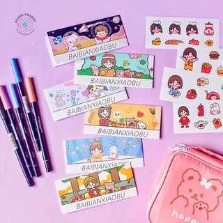 Sticker Hoạt động của BUBU đáng yêu, trang trí đồ dùng học tập, vật dụng trong nhà