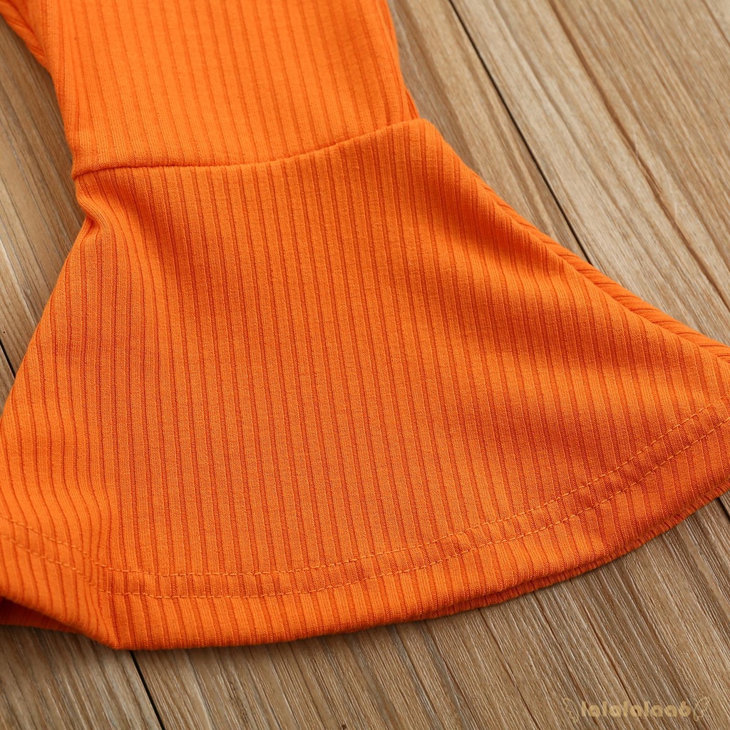 Bộ Áo Dây Họa Tiết Hoa Hướng Dương + Quần Ống Loe Thời Trang Dễ Thương Cho Bé Gái Laa6