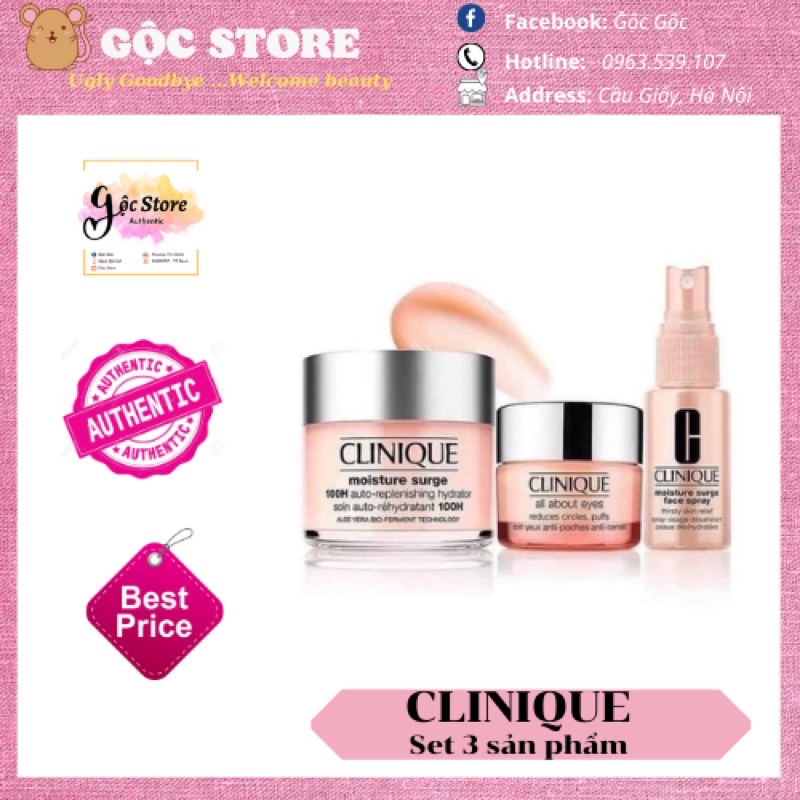 [SẴN] _ BỘ DƯỠNG DA CLINIQUE 3 MÓN