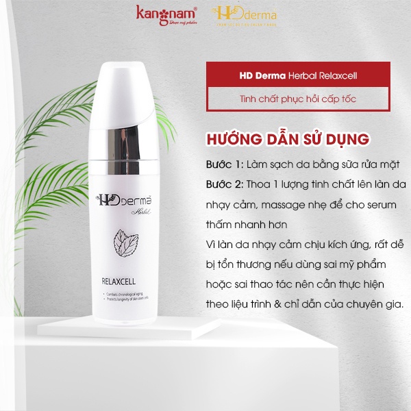 [Chính hãng] Tinh chất phục hồi da cấp tốc HD Derma Herbal Relaxcell 60ml