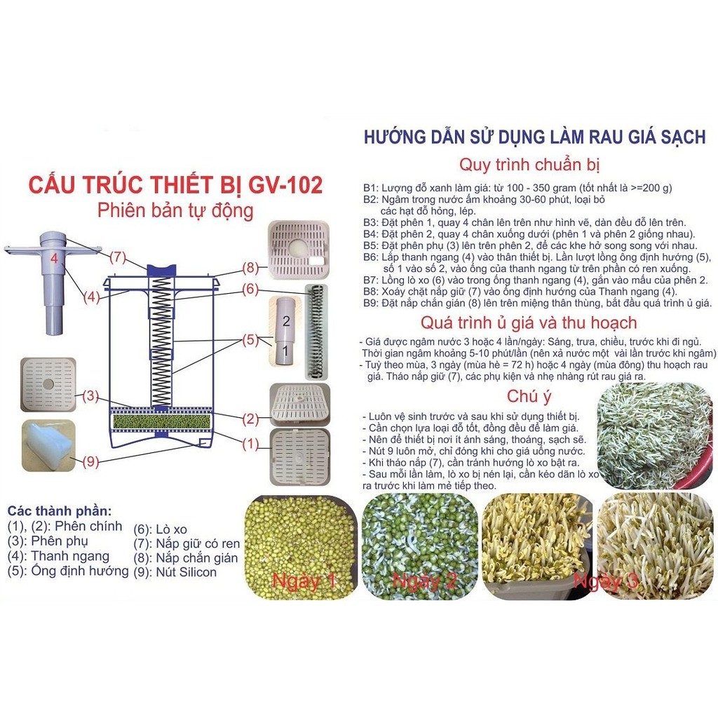 Máy làm giá đỗ DT-103 - Máy làm giá đỗ rau mầm đa năng