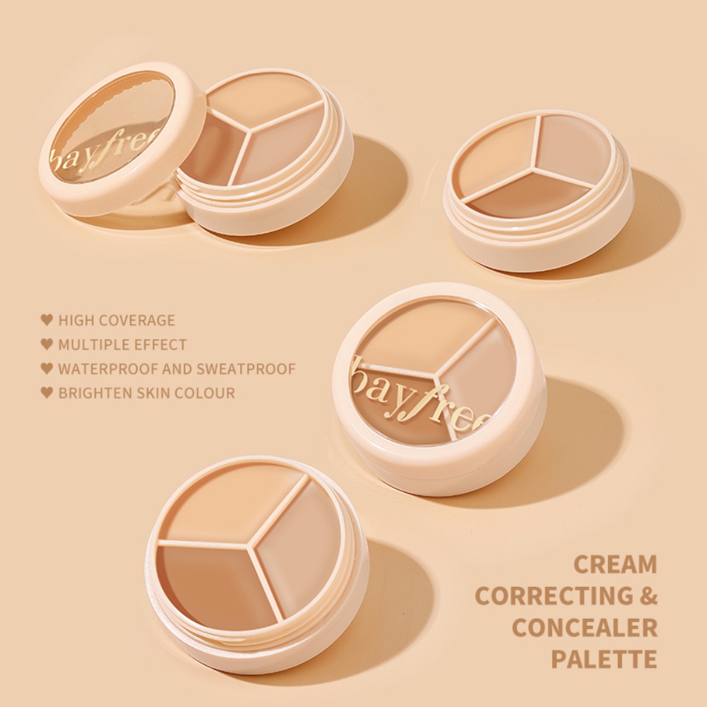 ANNIES Bayfree Kem Nền Che Khuyết Điểm 3 Màu Cho Các Đốm Mụn Chống Nước Trang Điểm