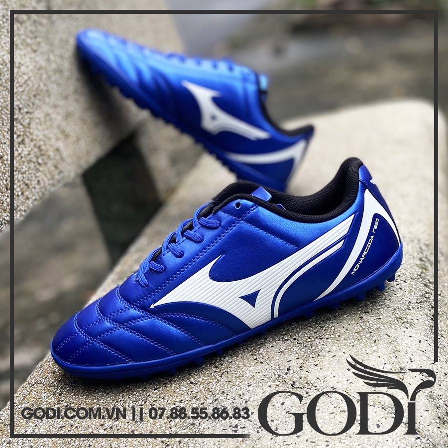 Giày đá bóng màu xanh - Giày bóng đá nam mizuno chất lượng cao - Godi Sport