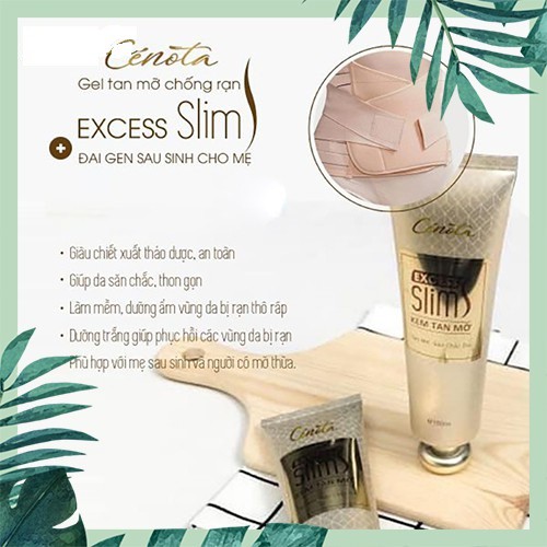 [Chính hãng] Gel tan mỡ chống rạn da Cénota Excess Slim 150ml, làm mềm, mờ thâm rạn da - Mã C25