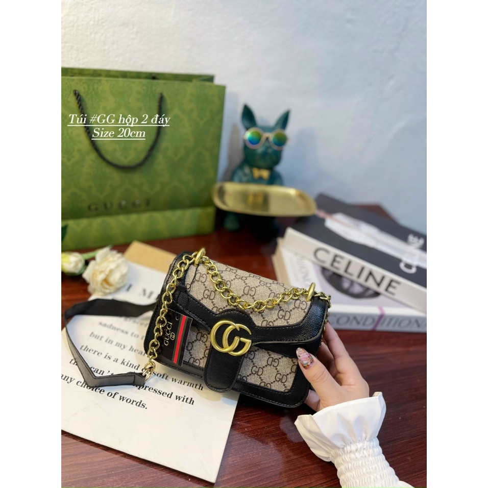 Túi đeo vai quai chéo hoạ tiết GC mini siêu xinh | MS T8