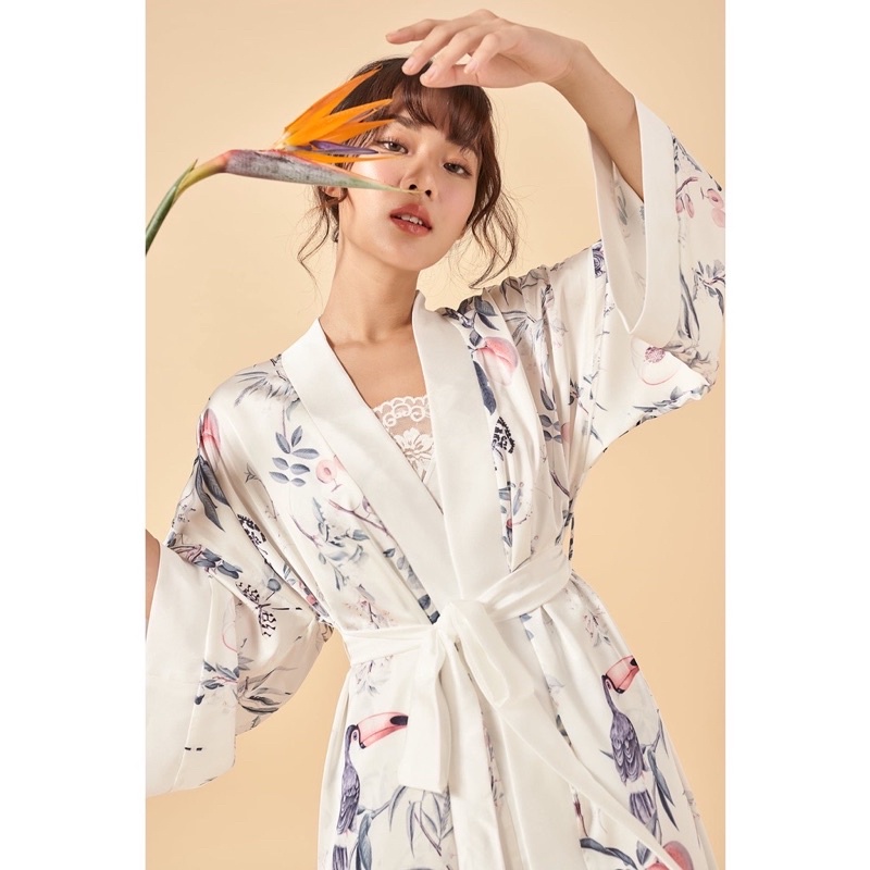 Đồ ngủ mặc nhà Kimono ngắn in hoa Oriental - Midnight Sleepwear | BigBuy360 - bigbuy360.vn