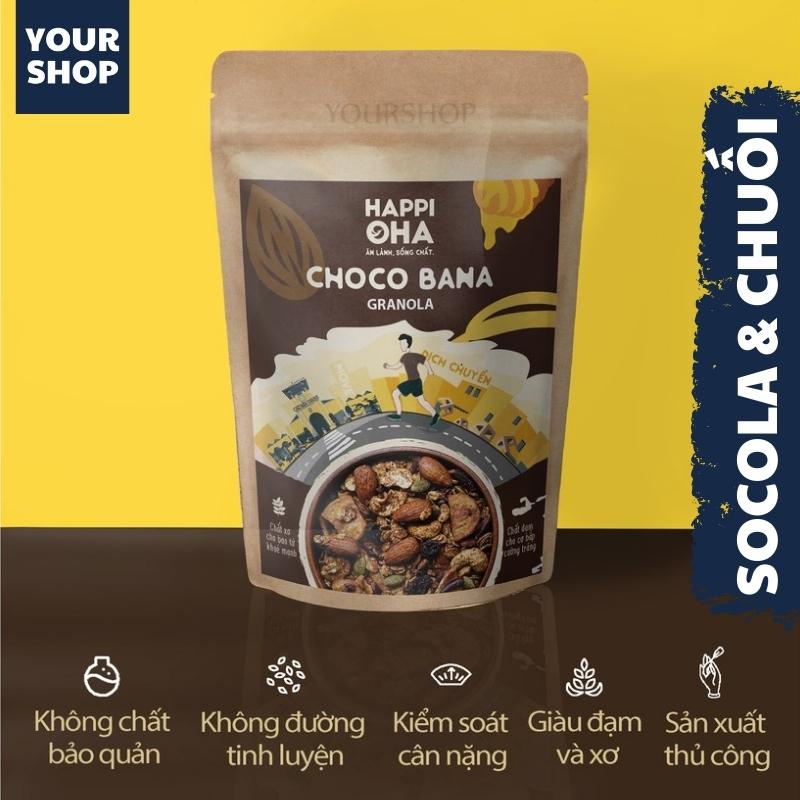 Ngũ Cốc Ăn Kiêng Granola CHOCO BANA - Yourshop - Hỗ trợ giảm cân - Ngũ cốc ăn sáng - 40g