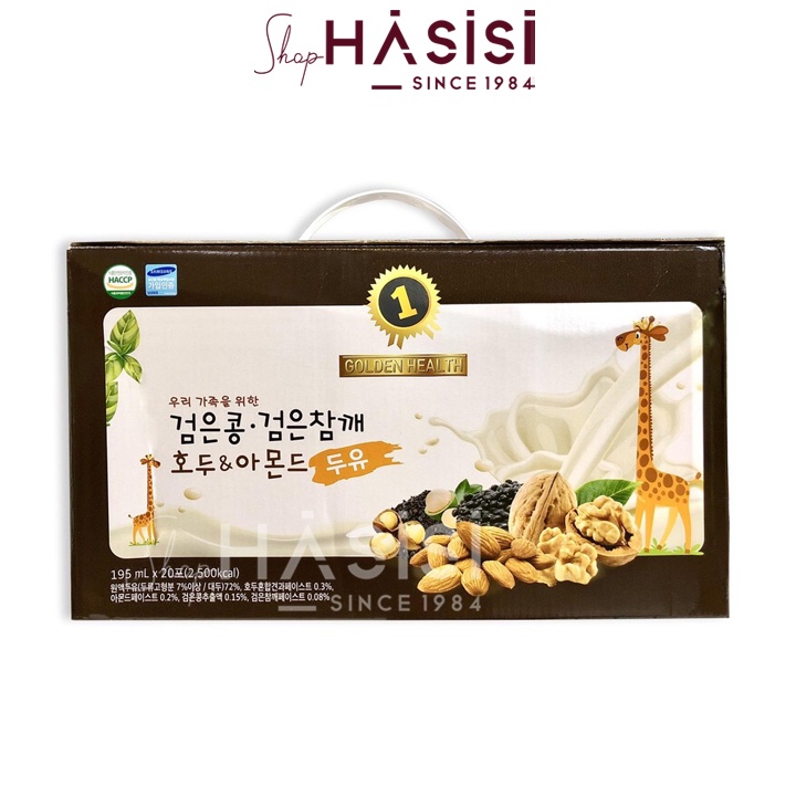 Thùng 20 Gói Sữa Hạt Óc Chó Dinh Dưỡng Tăng Chiều Cao Của Hàn Quốc - GOLDEN HEALTH ( 195ml x 20 gói)