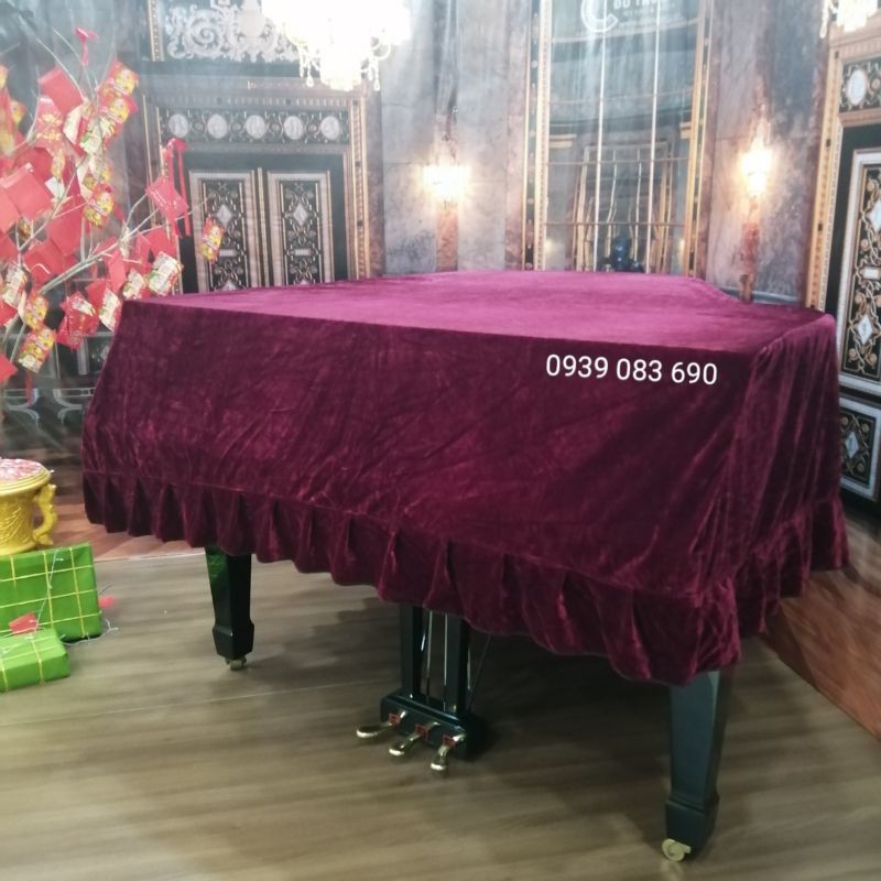 PHỦ ĐÀN GRAND C7 NHUNG ĐỎ ĐÔ