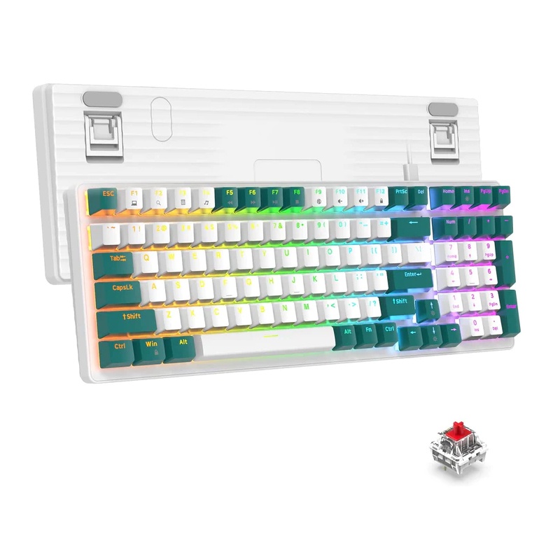 Bàn phím cơ red switch gaming ZIYOULANG K3 loại 87 KEYS - led đa màu 10 chế độ tuỳ chỉnh - Phụ Kiện 1986