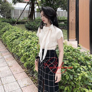 Áo tơ cổ nơ Ruby