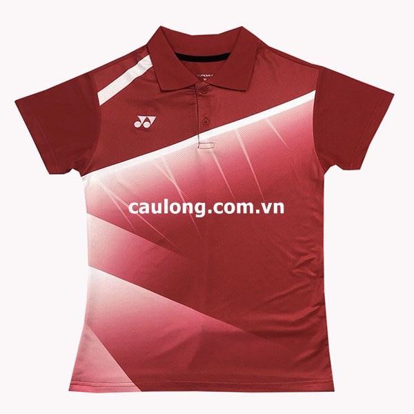 Áo Cầu Lông Nam Nữ Cổ Bâu Yonex 7977 Màu Đỏ