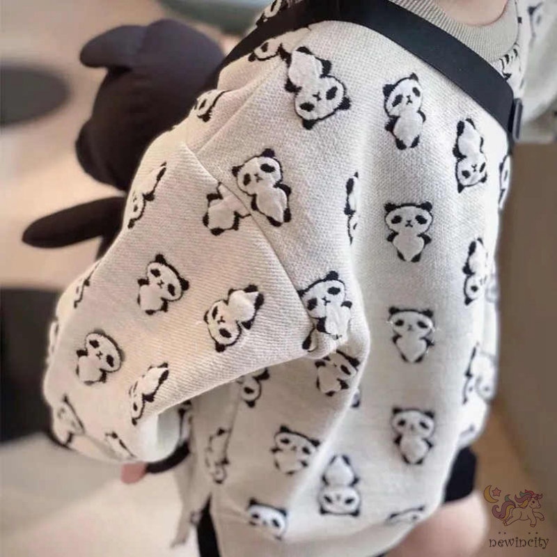 Áo Sweater Tay Dài Hoạ Tiết Hoạt Hình Phong Cách Hàn Quốc Cho Bé Gái