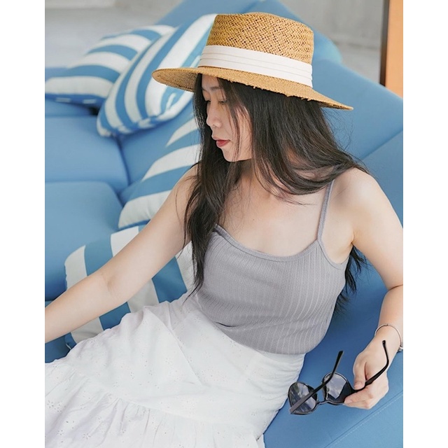 Áo hai dây vải thun dập nổi Ruchan